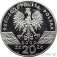 20 ZŁOTYCH 2000 - ZWIERZĘTA ŚWIATA - DUDEK - MENNICZA 