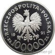 100.000 ZŁOTYCH 1991 - ŻOŁNIERZ POLSKI - HUBAL - MENNICZA