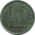 10 FENIGÓW 1918 KRÓLESTWO POLSKIE - STAN 3+ -SP232