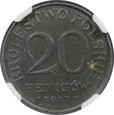20 FENIGÓW 1917FF - KRÓLESTWO POLSKIE - NGC UNC DETAILS -TL2728