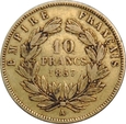 10 FRANKÓW 1857  - FRANCJA - NAPOLEON - STAN (3) 
