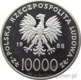 10000 ZŁOTYCH 1988 - JAN PAWEŁ II - CIENKI KRZYŻ - MENNICZA