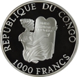 1000 FRANC 1997 CONGO - ŻAGLOWIEC - MARYNISTYKA -PŻ145