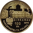 100 ZŁOTYCH 2010 - KL  AUSCHWITZ - BIRKENAU - GRADING GCN PR 70