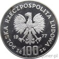 100 ZŁOTYCH 1977 - OCHRONA ŚRODOWISKA - ŻUBR - MENNICZA