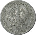 5 ZŁOTYCH 1959 - RYBAK - STAN (3+) - K1491