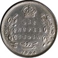 Indie - Brytyjskie 1 rupia, 1904, stan 3 (2018_03_013)
