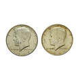 USA 2 x 1/2 Dollara 1964, 1967 - AG Srebro (2020_06_053)