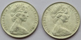 Australia, 2 x 50 centów 1966, stan 2+ (2023_02_061)