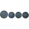 Zestaw 4 monet 3 x 1/2 marki 1 x 1 marka Niemcy 1906-1918