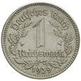 Niemcy, 1 marka 1939 A, bardzo ładnie zachowana (2020_05_005)