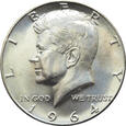 USA 1/2 dolara KENNEDY, 1964 srebro  (2021_04_015)