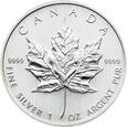 Kanada 5 dolarów Liść klonu, 2008, Ag999, 1OZ (#2020_10_007)
