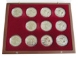 Kolekcja numizmatów, Symbole Przyrody 11 szt, Ag 925 (2020_06_064)