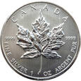 Kanada 5 dolarów Liść klonu, 2008, Ag999, 1OZ (2021_06_043_01)