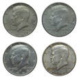 USA 4 x half dollar 1964, 1966, 1967, 1968 srebro (2020_07_028)