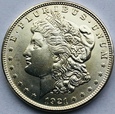 USA, 1 dolar 1921, Morgan certyfikat (2021_11_089a)