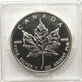 Kanada 5 dolarów Liść klonu, 2007, Ag999, 1OZ (2022_06_041_01)