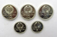 Zestaw srebrnych rubli 1979 -3 x 10 rubli, 2 x 5 rubli (2021_06_004)