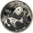 Chiny 10 YUANÓW 2007 Panda 1 uncja Ag 999 (2022_08_002)