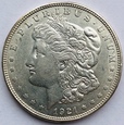 USA, 1 dolar 1921, Morgan certyfikat (2021_11_089f)
