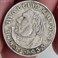 Niemcy - Trzecia Rzesza 2 reichsmarki, 1933 450 ur. Marcin Luter 