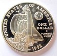 F25077 USA dolar 1992 KOLUMB WAHADŁOWIEC