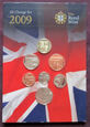 WIELKA BRYTANIA zestaw rocznikowy monet obiegowych 2009 BU 