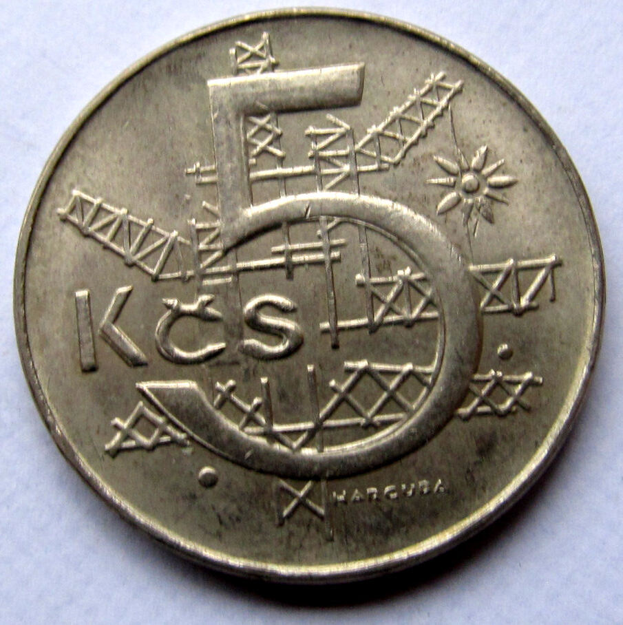 F49625 CZECHOSŁOWACJA 5 koron 1991 