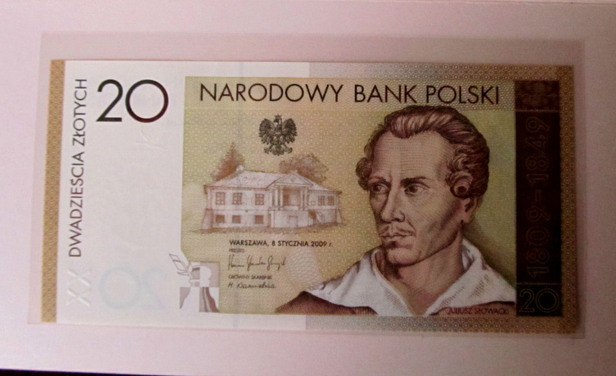 20 złotych 2009 SŁOWACKI UNC banknot kolekcjonerski