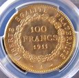FRANCJA 100 franków 1911 A PCGS MS62