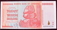 J045 ZIMBABWE 20 trylionów dolarów 2008 UNC