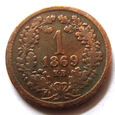 F53103 WĘGRY 1 krajczar 1869 K.B.