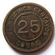F51495 GWATEMALA 25 centavos 1915