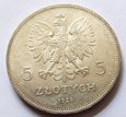 II RP 5 złotych 1928 bez znaku NIKE