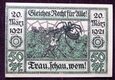 J249 OBERGLOGAU - GŁOGÓWEK 50 fenigów 1921