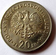 F55919 PRL 20 złotych 1976 ze znakiem NOWOTKO UNC
