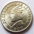 F51492 HONDURAS 20 centavos de lempira 1958