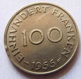 F51319 SAARLAND 100 franków 1955