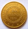 FRANCJA 20 franków 1877 A