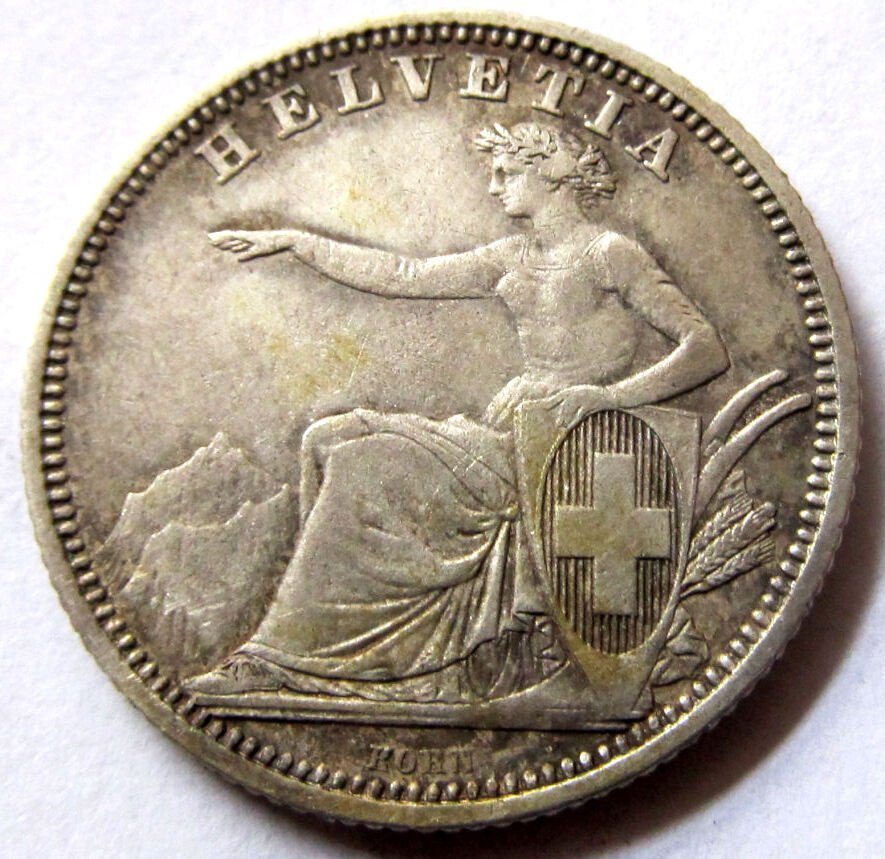 F40531  SZWAJCARIA 1 frank 1861