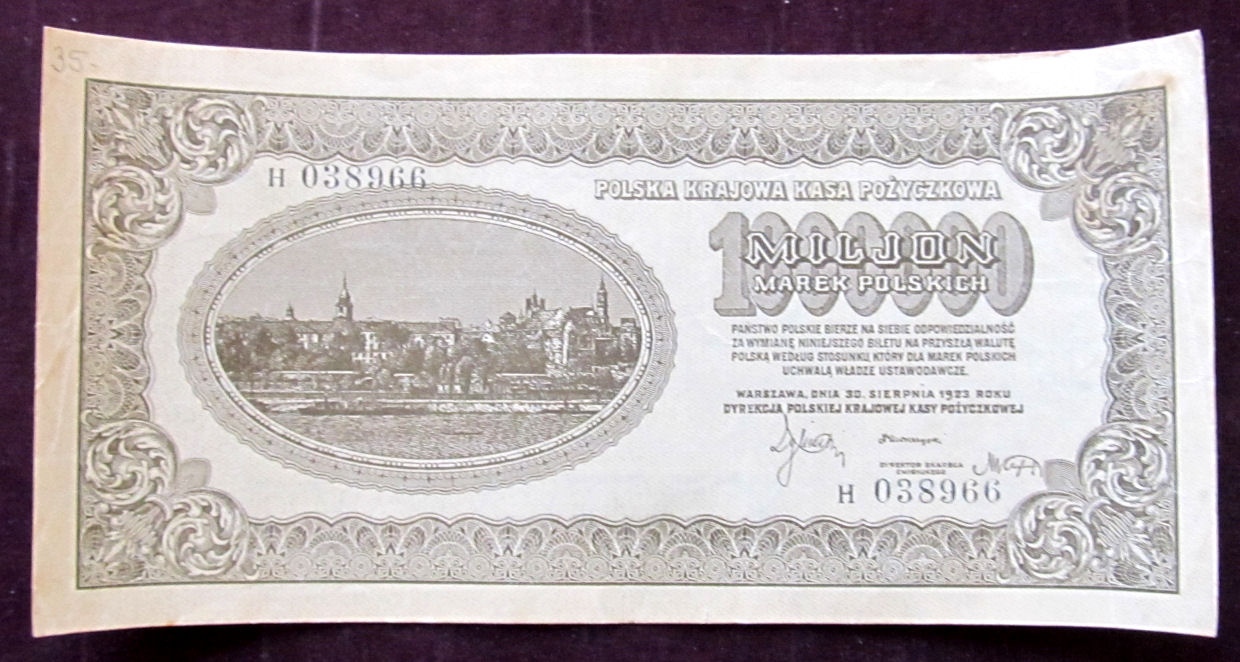  II RP 1 milion marek polskich 1923 ser. H
