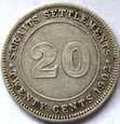 F2113 STRAITS SETTLEMENTS 20 cents 1902