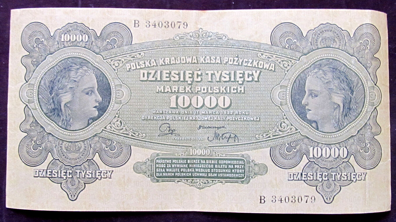 J2001 II RP 10000 marek polskich 1922 ser. B