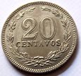F20615 ARGENTYNA 20 centavos 1909