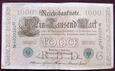 J2243 NIEMCY 1000 marek 1910 zielona pieczęć