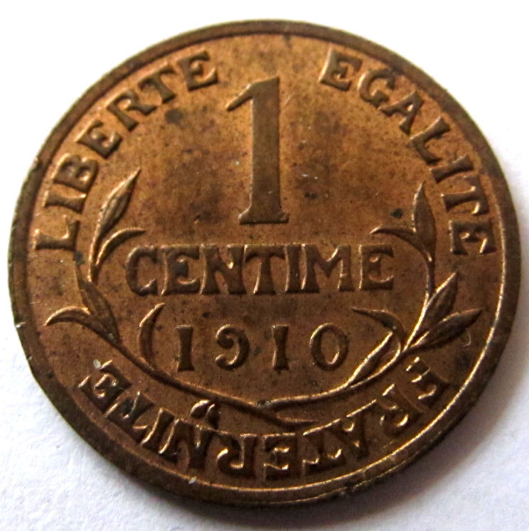 F45596 FRANCJA 1 centim 1910