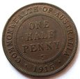 F29491 AUSTRALIA 1/2 penny 1915 H