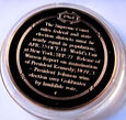 F48482 Medal brązowy FRANKLIN MINT Historia USA