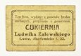 LWÓW, 80 FENIGÓW 1920? (bd) CUKIERNIA LUDWIKA ZALEWSKIEGO